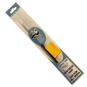 Vintage Loew-Cornell Artist Paint Brush Miniature Series 7000 Size 0 Round